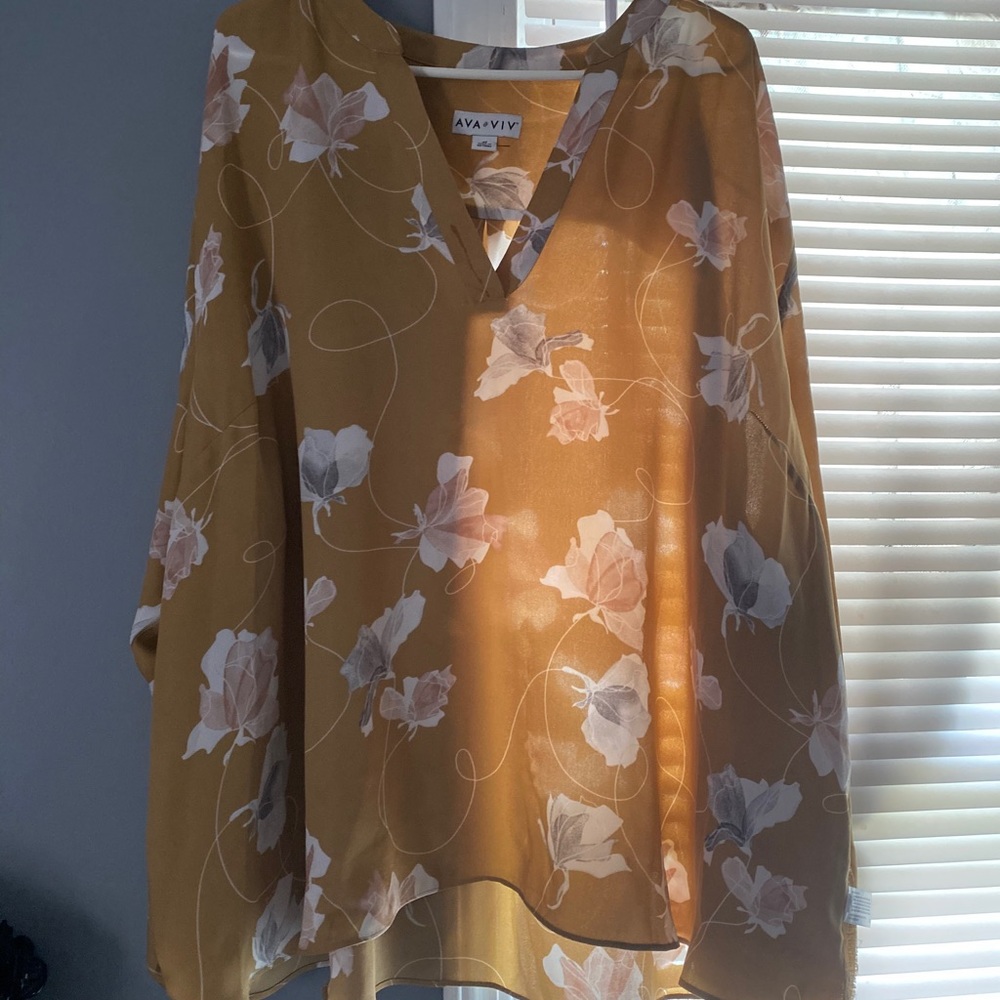 Plus size floral blouse
